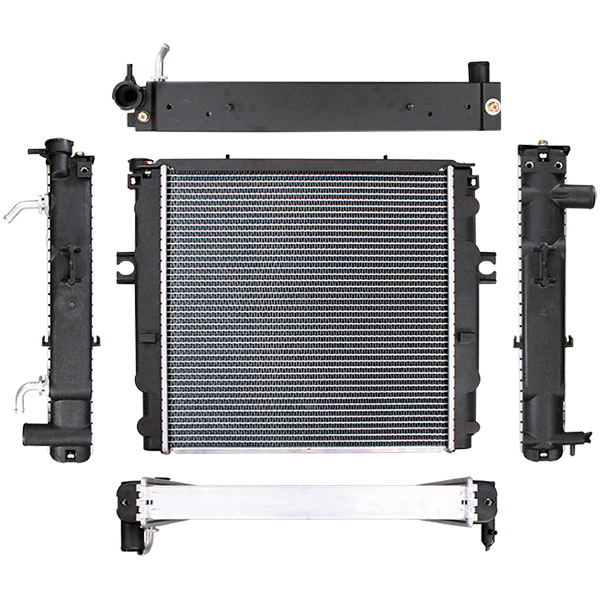 246322 Forklift Radiator - Toyota - 17 11/16 x 17 5/8 x 1 7/8 (Square Wave Core)